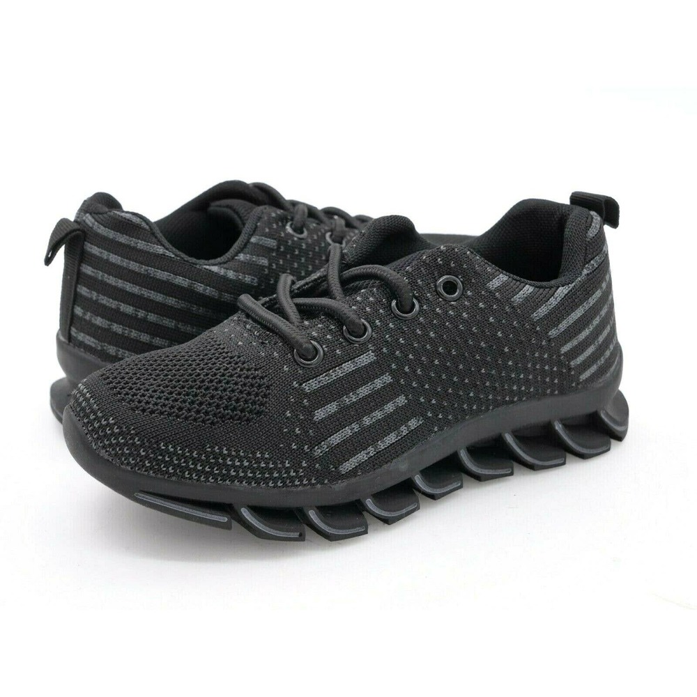 👟⭐️Brand New⭐️ Navig8 Easy Kids Sneakers Black Mesh Lace Up Athletic Shoes